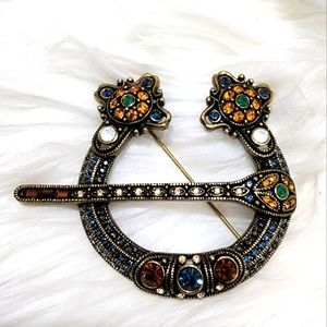 Heidi Daus "Cloak Brooch" Crystal Pin